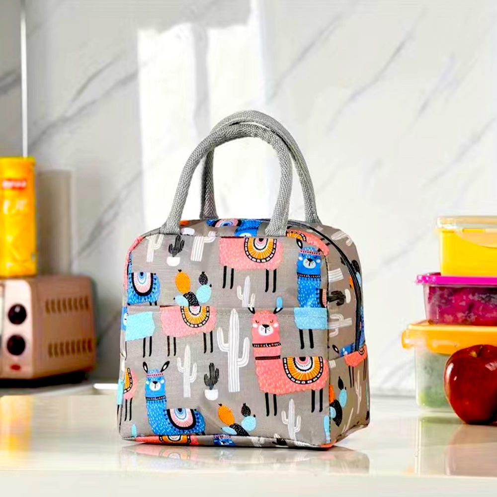 🌺 Insulated Lunch Bag in Grey & Navy Blue (sold separately)